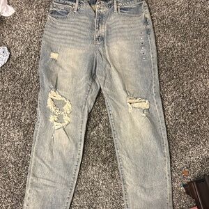 Lucky Brand Blue Boyfriend Jeans Distressed Relaxed Fit